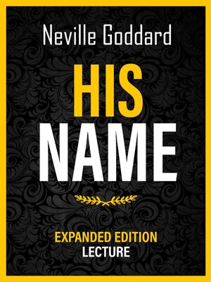 cover image of His Name--Expanded Edition Lecture